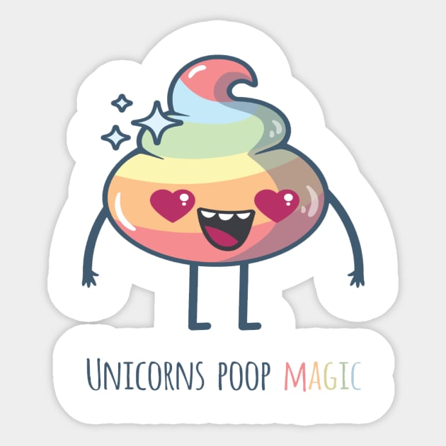 Unicorns Poop Magic (Dark) Sticker by carriedaway